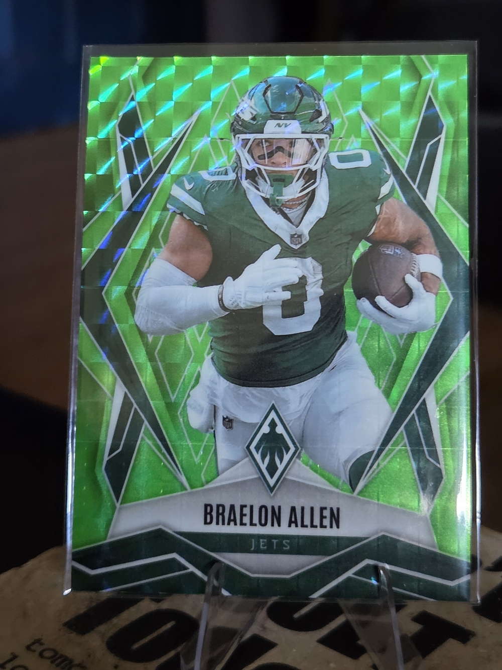 Braelon Allen Green Holographic Football Rookie Card